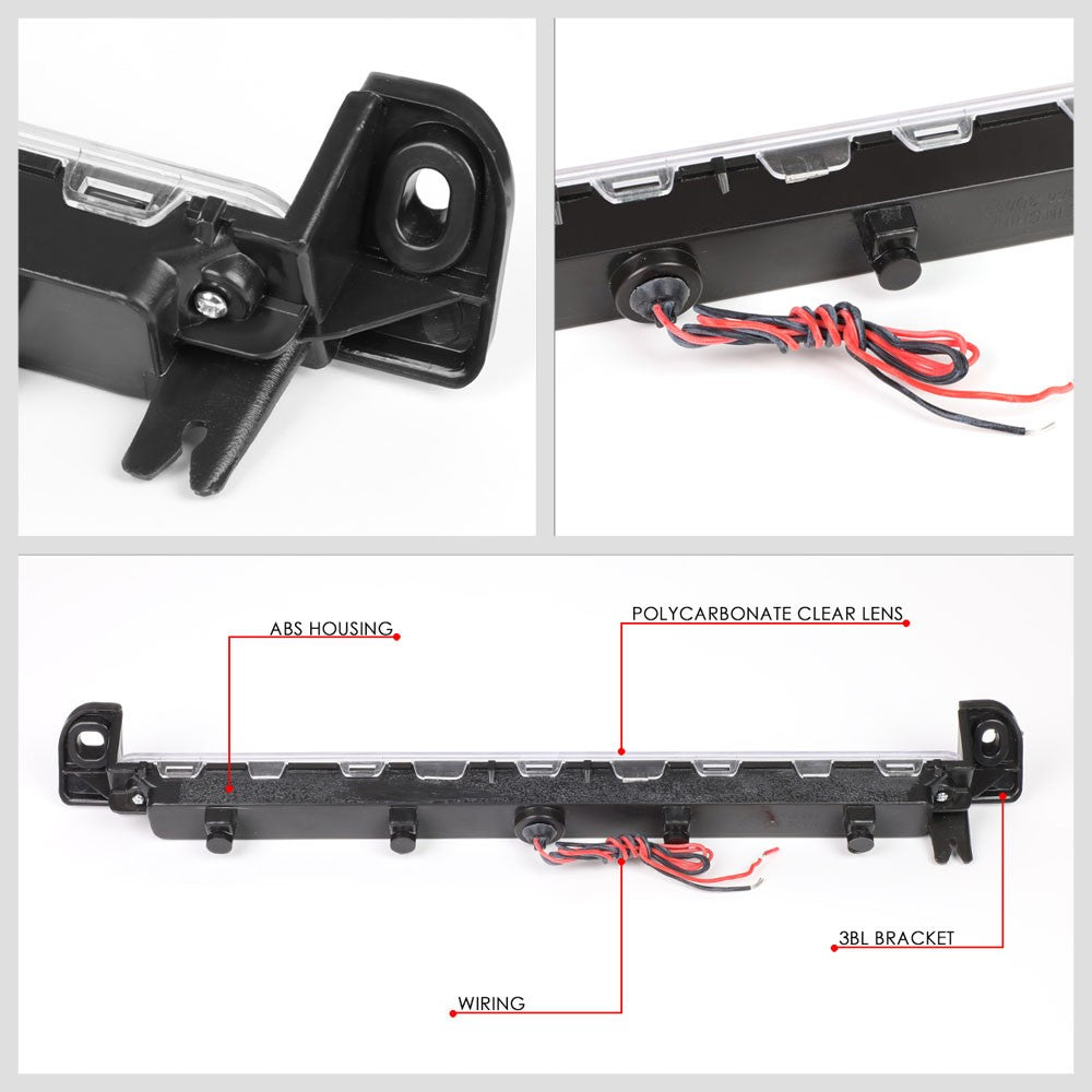 Black Housing/Clear Lens LED Rear Tail Third Brake Light For 01-04 Pathfinder-Lighting-BuildFastCar