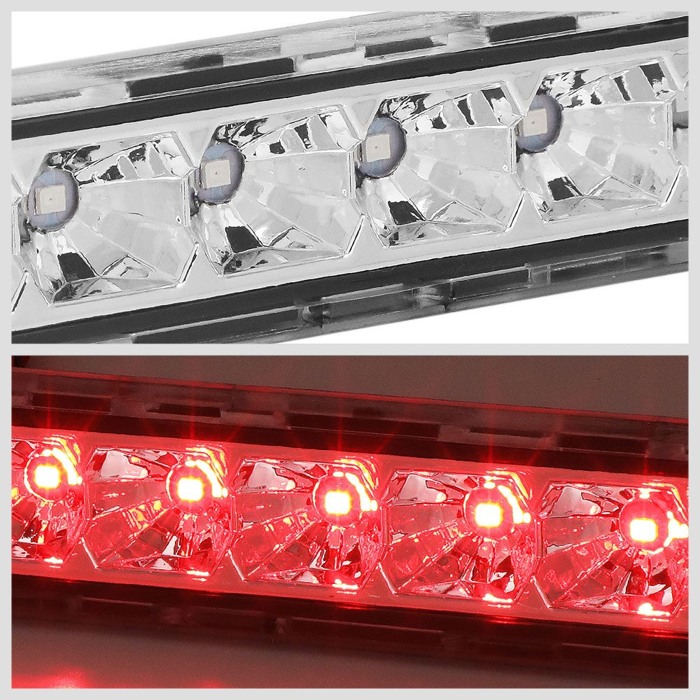 Chrome Housing/Clear Lens LED Rear Tail Third Brake Light For 01-04 Pathfinder-Lighting-BuildFastCar