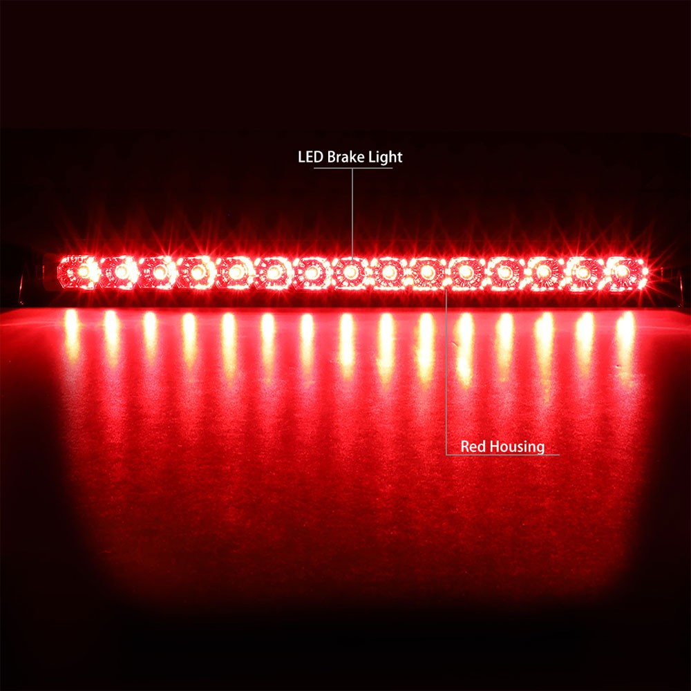 Chrome Housing/Red Lens LED Rear Tail Third Brake Light For 01-04 Pathfinder-Lighting-BuildFastCar