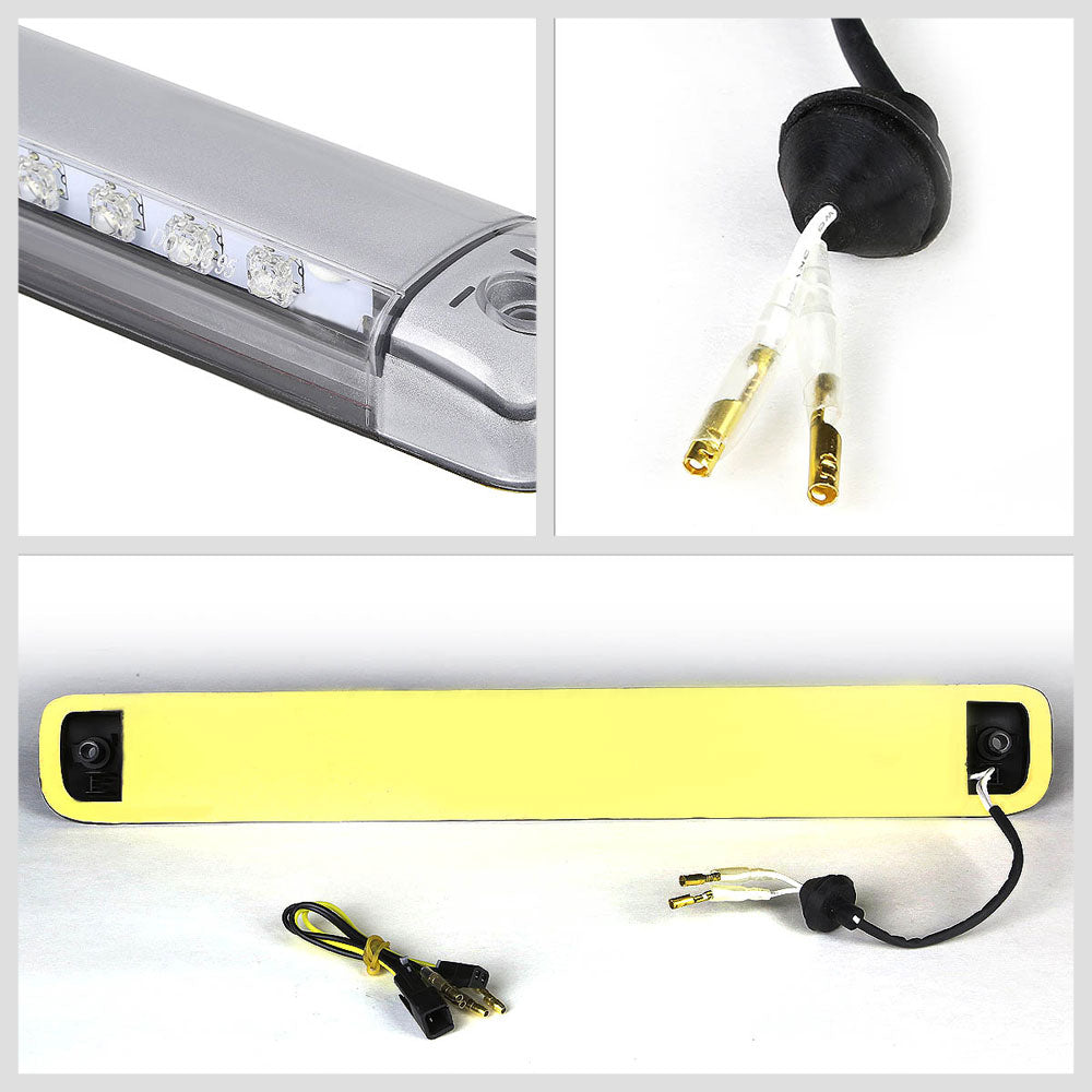 Clear Third Brake/Reverse Red/White LED Light For 92-04 C/K1500-C/K2500 Suburban