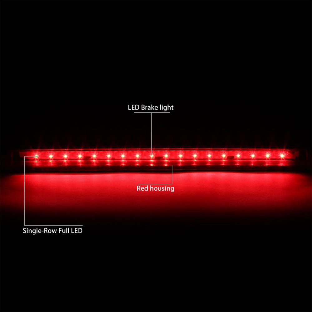 Red Third Brake/Reverse Red/White LED Light For 92-04 C/K1500-C/K2500 Suburban