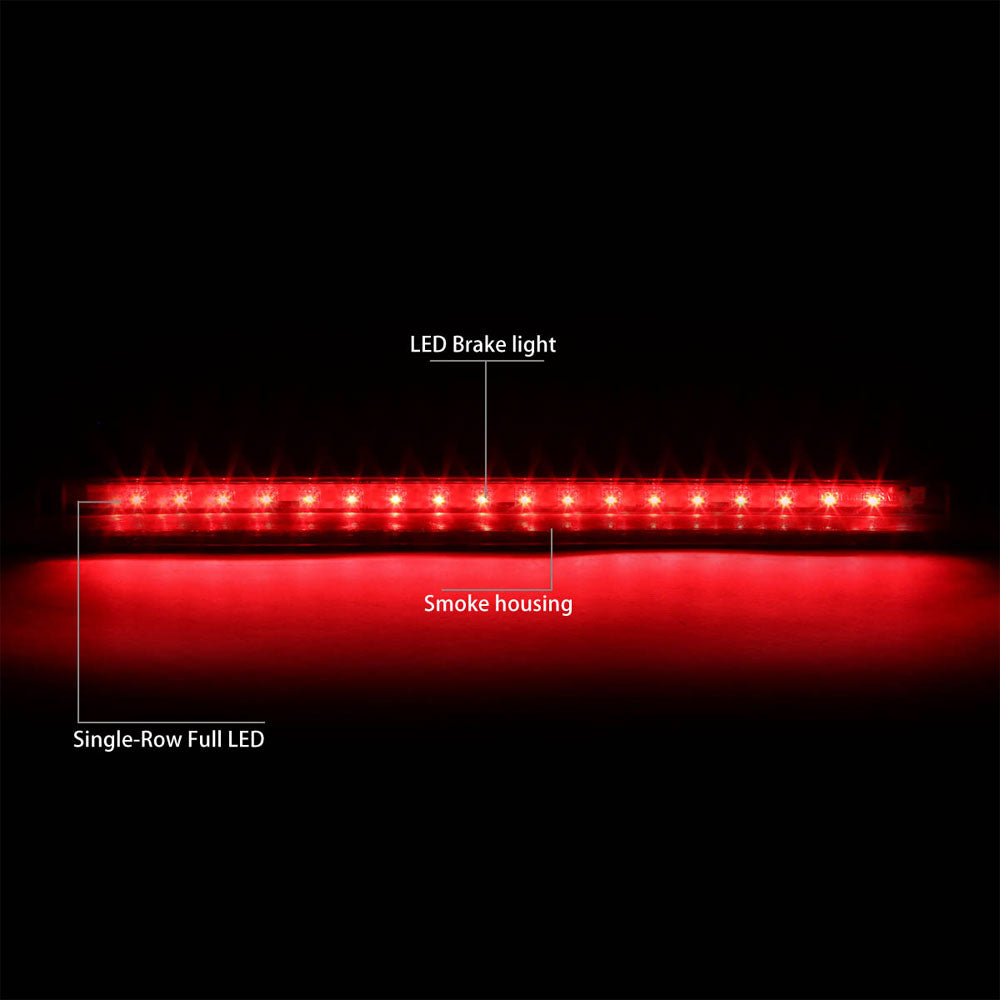 Smoke Third Brake/Reverse Red/White LED Light For 92-04 C/K1500-C/K2500 Suburban