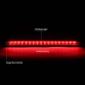 Smoke Third Brake/Reverse Red/White LED Light For 92-04 C/K1500-C/K2500 Suburban