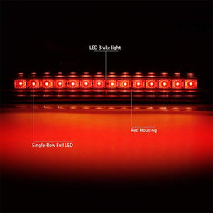 Chrome Housing Red Lens LED Rear 3RD Third Brake Light Lamp For 05-10 Scion tC-Exterior-BuildFastCar