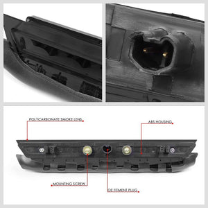 Black Housing Smoked Lens LED Rear 3RD Third Brake Light Lamp For 11-16 Scion tC-Exterior-BuildFastCar