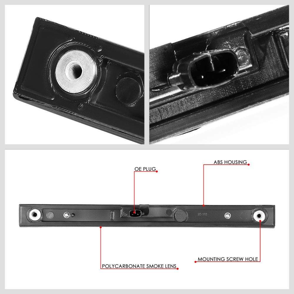 [Brake LED] Black House/Smoked Len/Red Third Brake Light 13-18 RAV4 BFC-3BRLED-TOYRAV16-BK-SM