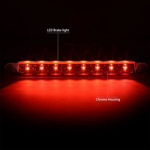 Chrome Housing Clear Lens LED Rear 3RD Third Brake Light For 06-12 RAV4-Exterior-BuildFastCar