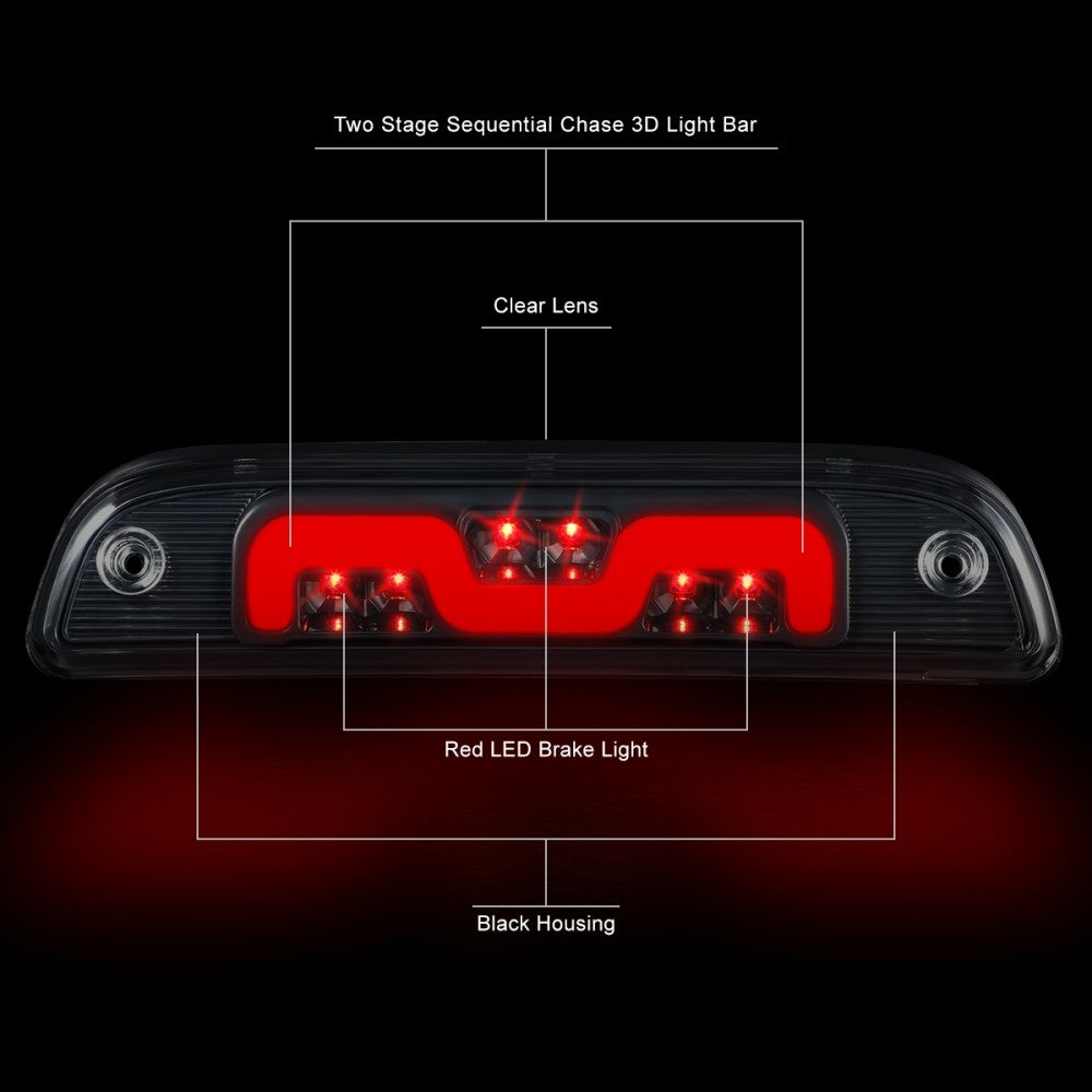 Clear LED Rear Third Brake Light 95-15 Tacoma All/16-22 Access Cab 3BL-ZTL-007-CH