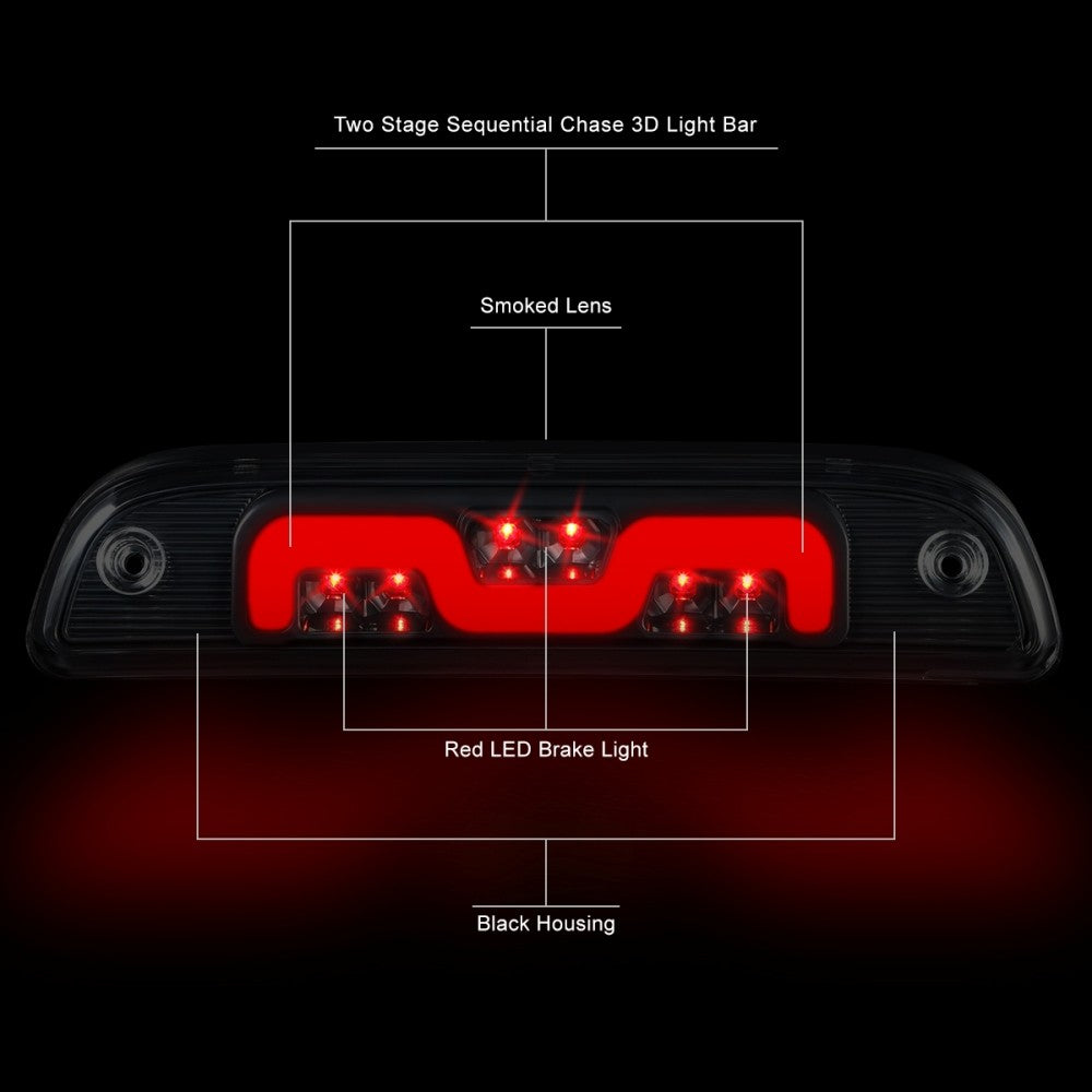 Light Smoked LED Rear Third Brake Light 95-15 Tacoma/16-22 Access Cab 3BL-ZTL-007-SM