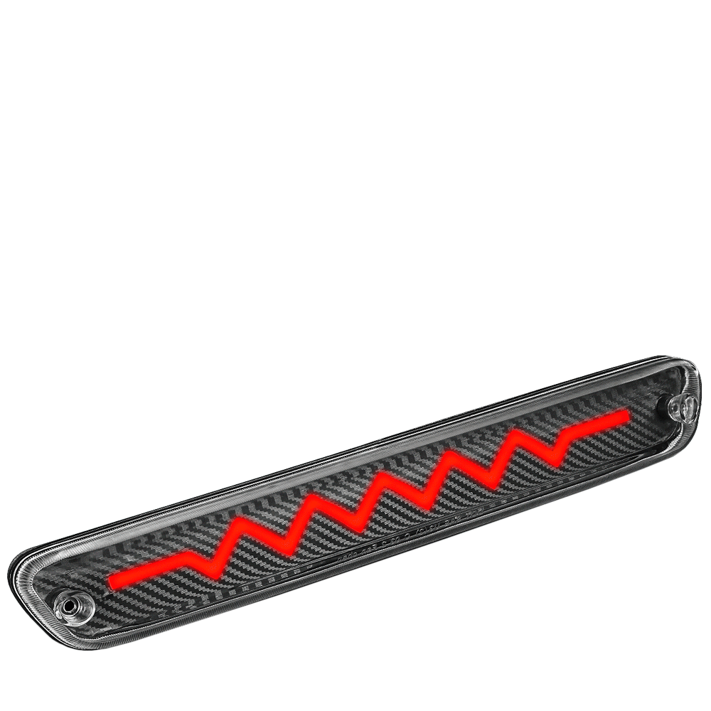[Heartbeat LED] Carbon/Clear Len Third Brake Light 04-12 Canyon BFC-3BRLED-MULTI6-CHV13D-T5-BK