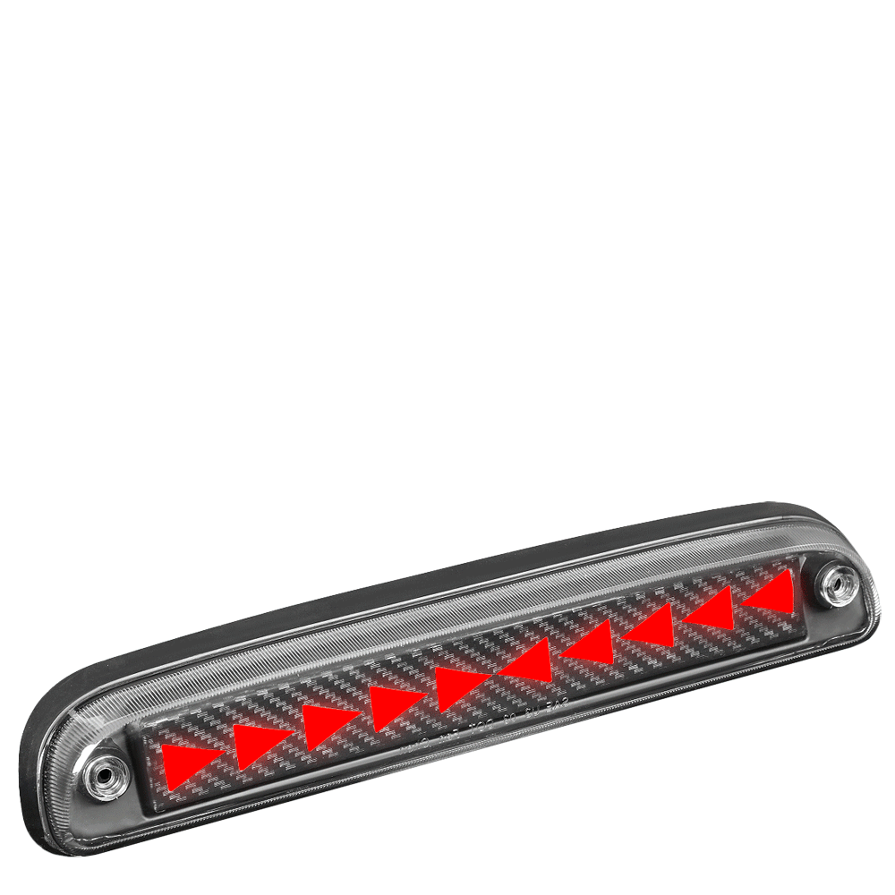 [Triangle LED] Carbon/Clear Len Third Brake Light 99-16 SD Truck BFC-3BRLED-CGL-FOR99F2345SD-TY4-BK