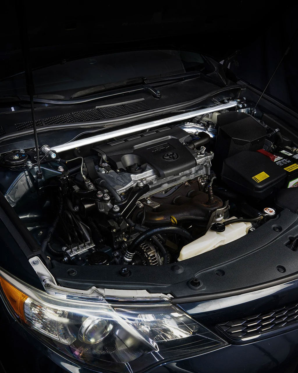 HPS Polish Front Upper Strut Bar Tower Brace 12-14 Camry 2.5L L4 XV50 42-102P