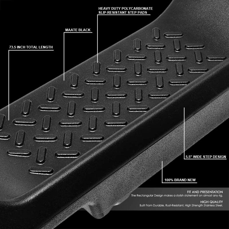 Black Factory Style Running Board Nerf Bar 07-18 Jeep Wrangler 4-Door BFC-RUNB-OE-JEPWRAJK