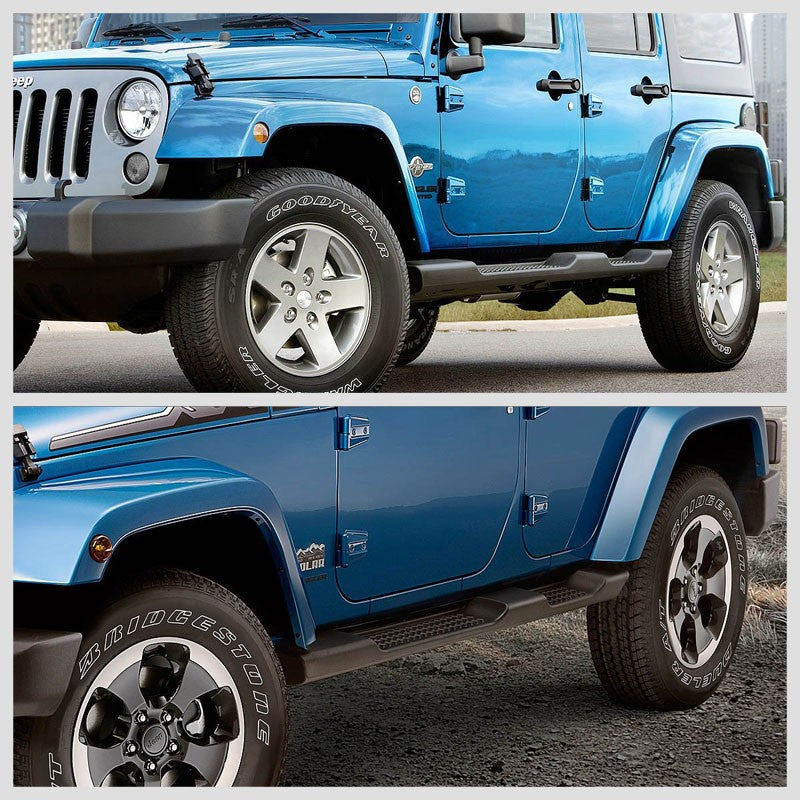 Black Factory Style Running Board Nerf Bar 07-18 Jeep Wrangler 4-Door BFC-RUNB-OE-JEPWRAJK
