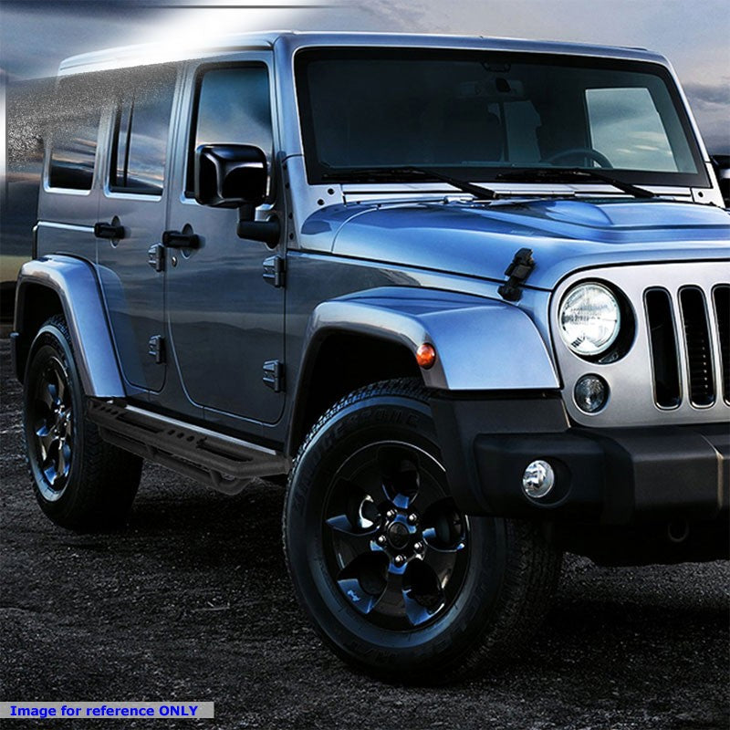 Black Steel Girder Running Board Nerf Bar 07-18 Jeep Wrangler 4-Door BFC-RUNB-JEPWRA0716JK