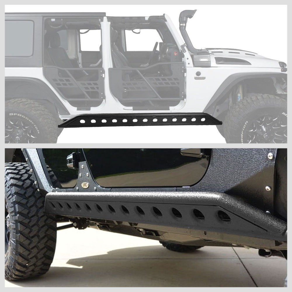 Black Steel Girder T2 Running Board Nerf Bar 07-18 Jeep Wrangler 4Dr BFC-RUNB-JEPWRA0717JK