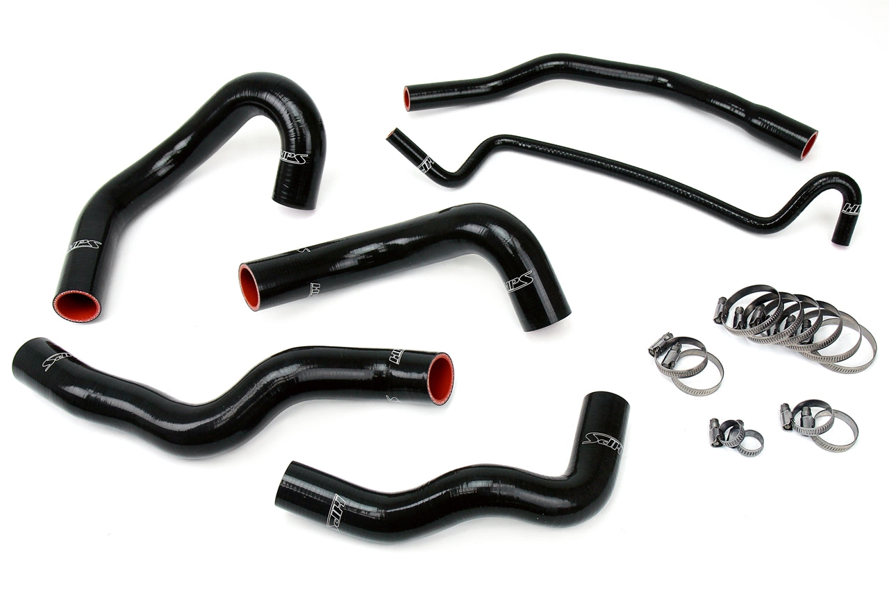 HPS Performance 57-1013-BLK Silicone Radiator Coolant Hose Kit For 05-06 Ford Mustang V8