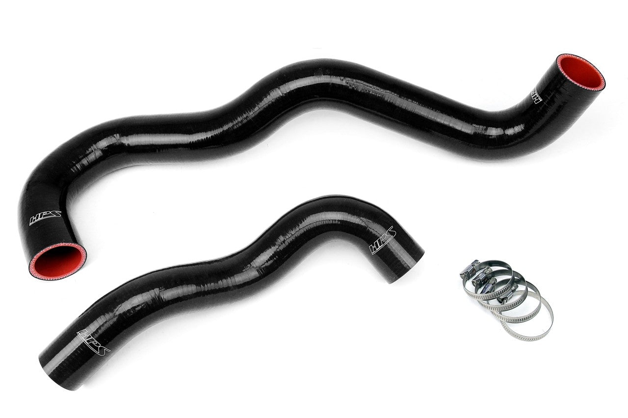 HPS Performance 57-1075-BLK Silicone Radiator Coolant Hose Kit For 03-07 Ford Excursion / F-Series Super Duty 6.0 Diesel (Twin Beam)