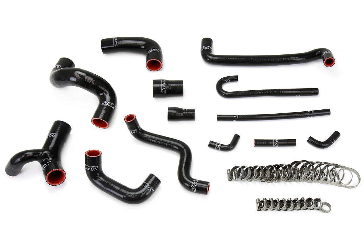 HPS Performance 57-1209-BLK Silicone Radiator/Heater Coolant Hose Kit For 88-91 BMW E30 M3 LHD