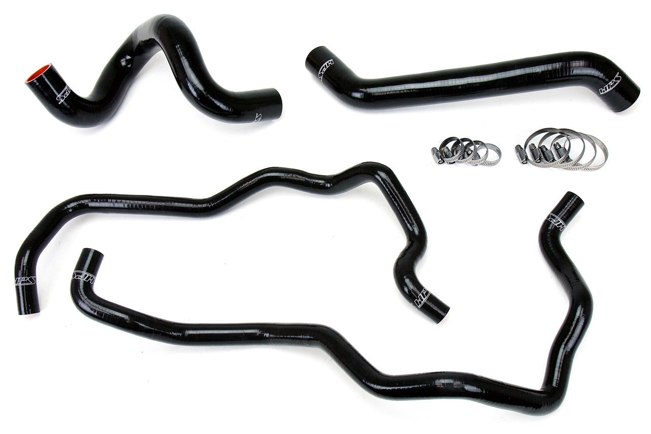 HPS Black 3-Ply Silicone Radiator/Heater Coolant Hose Kit For 07-11 Jeep Wrangler JK/Unlimited 3.8L LHD