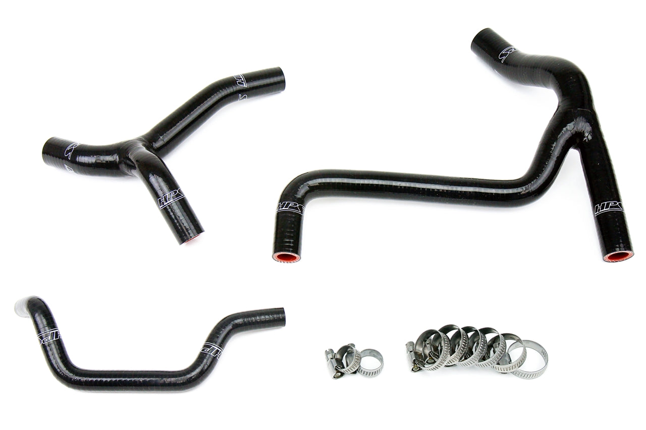 HPS Performance 57-1246-BLK Silicone "Race Type" Radiator Coolant Hose Kit For 10-11 Kawasaki KX450F