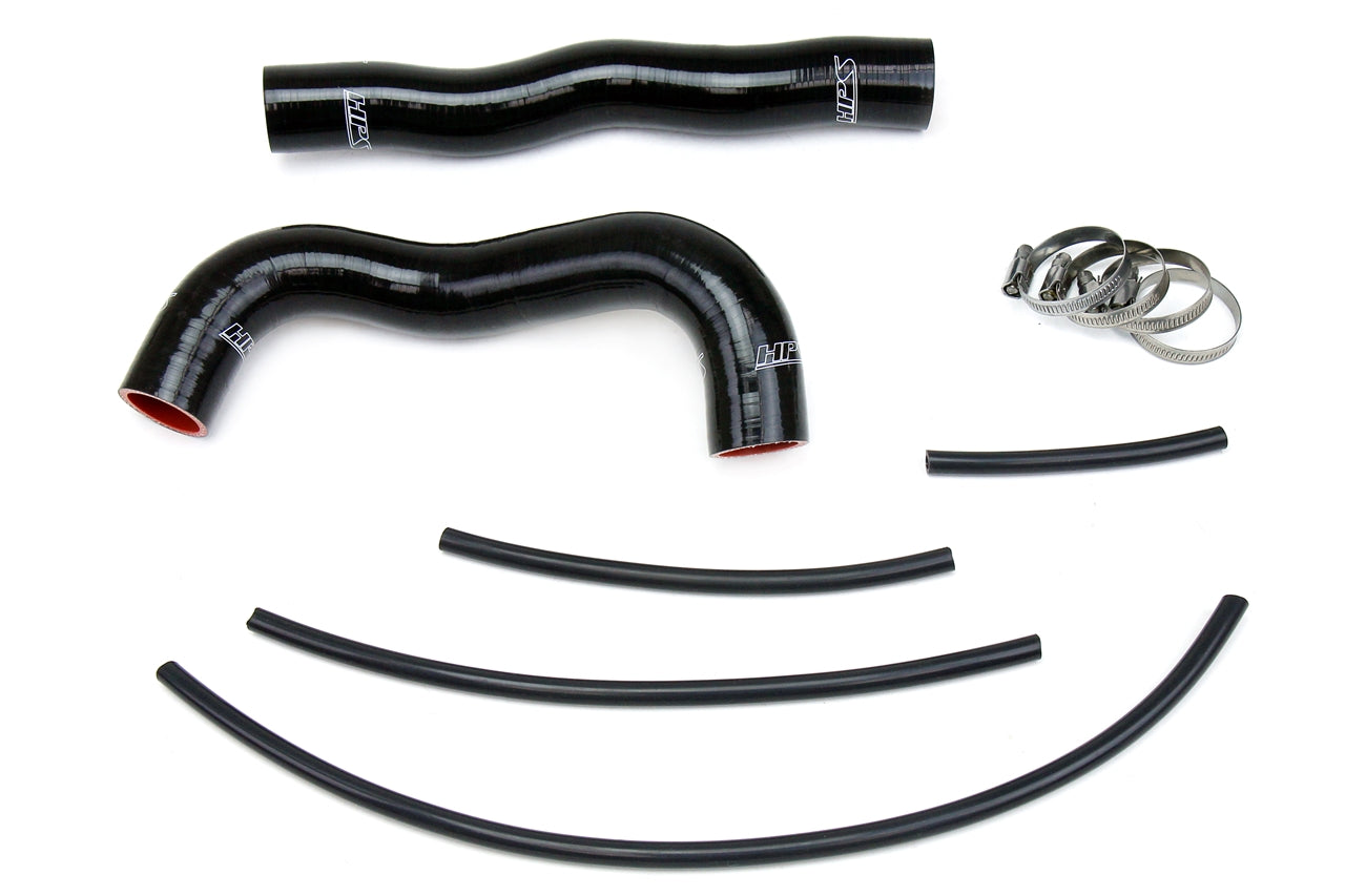 HPS Performance 57-1324R-BLK Silicone Radiator Coolant Hose Kit For 13-14 Hyundai Genesis Coupe 2.0T Turbo 4Cyl