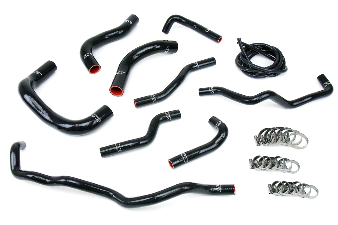 HPS Performance 57-1341-BLK Silicone Radiator/Heater Coolant Hose Kit For 08-14 Scion iQ 1.3L 4Cyl