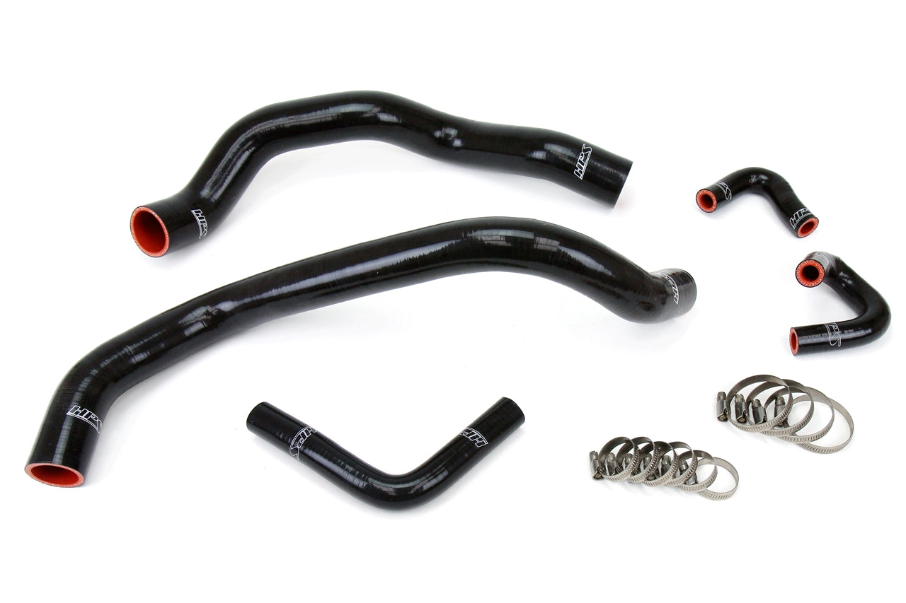 HPS Performance 57-1401-BLK Silicone Radiator/Heater Coolant Hose Kit For 01-04 Ford Mustang 3.8L 3.9L V6