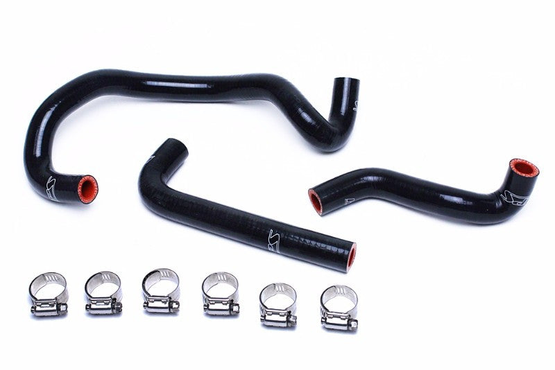 HPS Performance 57-1422-BLK Silicone Heater Coolant Hose Kit For 86-92 Mazda RX-7 FC3S Turbo LHD