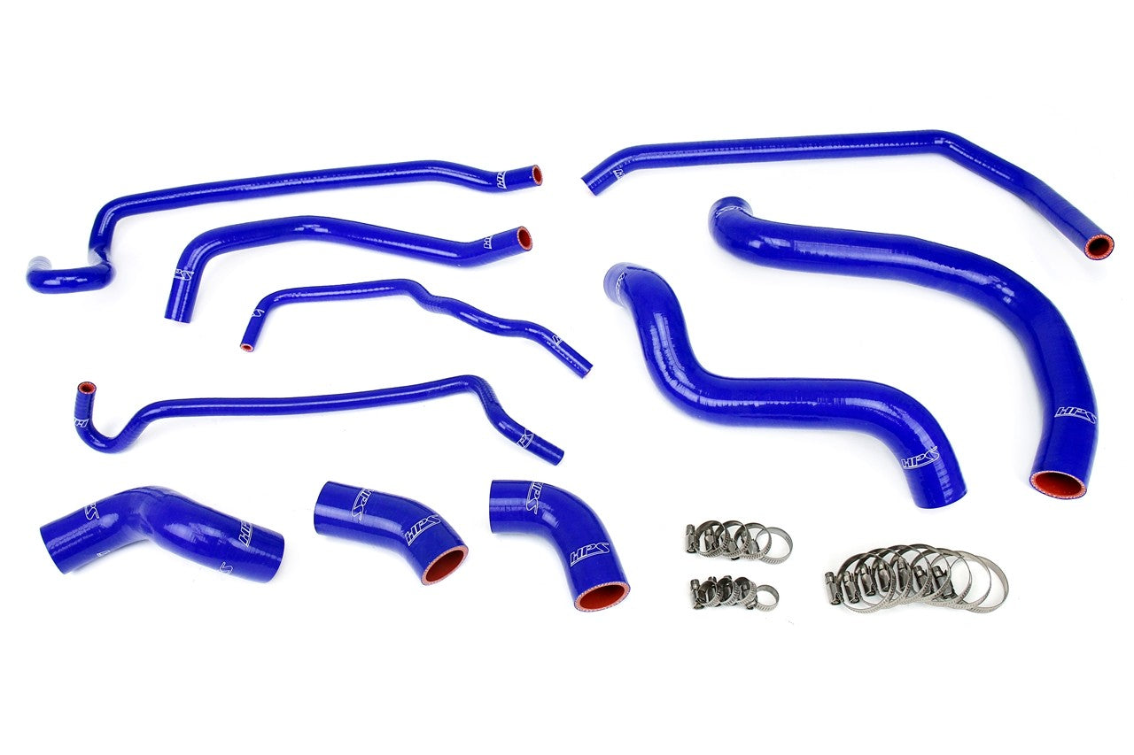 HPS Blue Silicone Radiator+Heater Hose Kit Ford 11-14 Mustang GT 5.0L V8-Performance-BuildFastCar