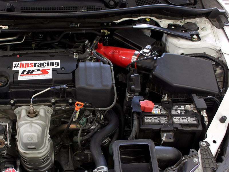 HPS Red Silicone Post MAF Air Intake Hose Kit For Honda 13-16 Accord 2.4L-Performance-BuildFastCar