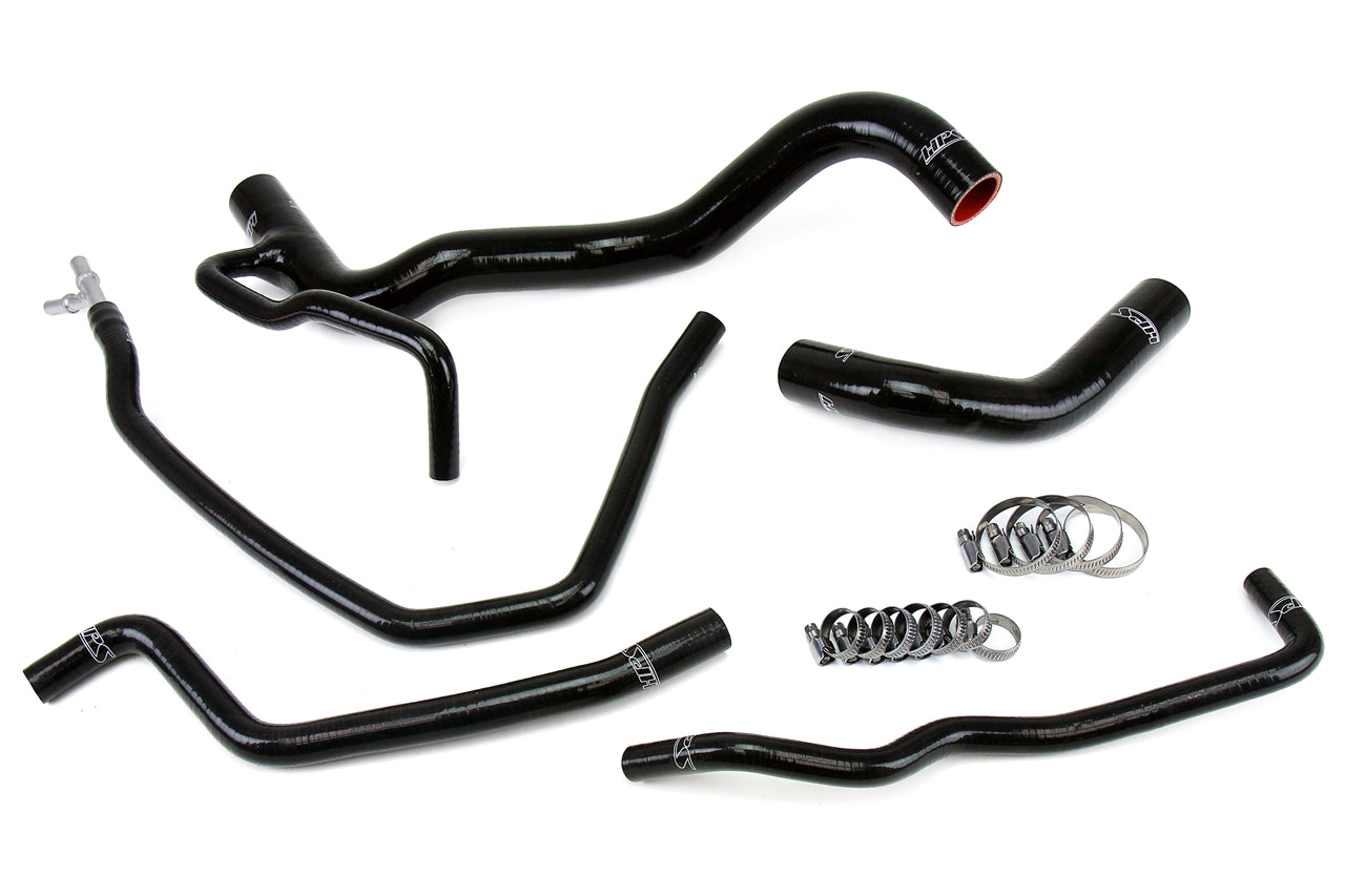 HPS Performance 57-1479-BLK Silicone Radiator with Bypass Coolant Hose Kit For 11-15 Scion tC