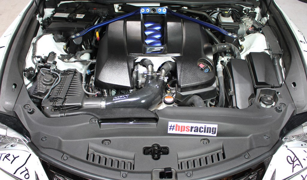 HPS 57-1499-BLK Black Silicone Intake Hose Kit 16-20 GS F 5.0L V8 / 15+ RC F 5.0L V8 57-1499-BLK