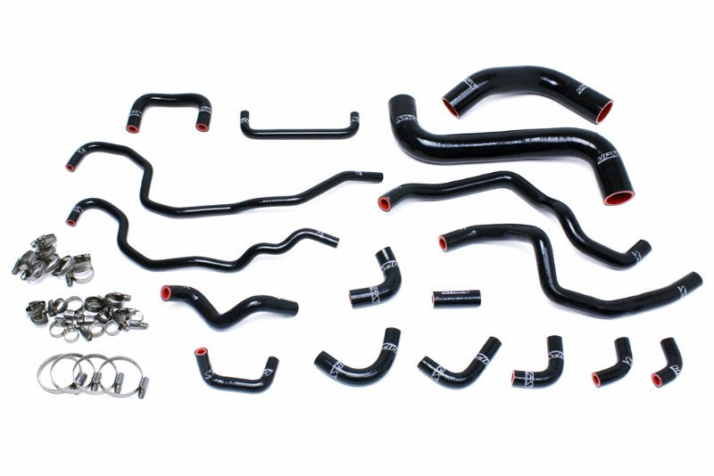 HPS Black Silicone Radiator+Heater Hose Kit For Subaru 15-16 WRX STI 2.5L Turbo-Performance-BuildFastCar