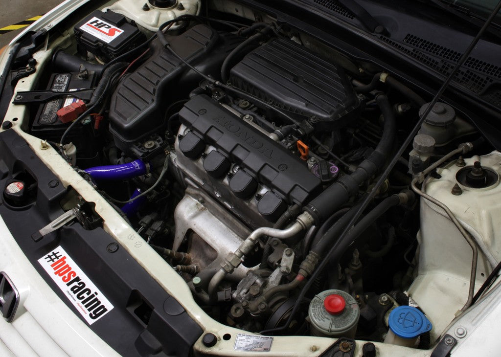 HPS 57-1526-BLUE Blue Silicone Radiator Hose Kit 01-05 Civic 1.7L AT 57-1526-BLUE