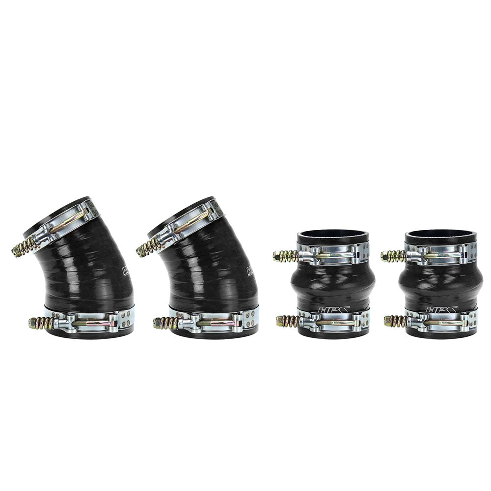 HPS Black 4-Ply Silicone Intercooler Hose Boots Kit For 94-02 Dodge Ram 2500 / 3500 5.9L Cummins Diesel