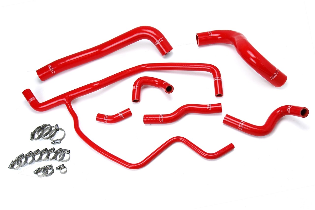 HPS Red Silicone Radiator+Heater Hose Kit Dodge 11-17 Charger 3.6L V6-Performance-BuildFastCar