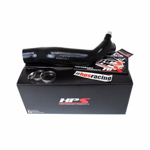 HPS Black Reinforced Silicone Post MAF Air Intake Hose Kit for Lexus 16-17 RC200t 2.0L Turbo-Performance-BuildFastCar