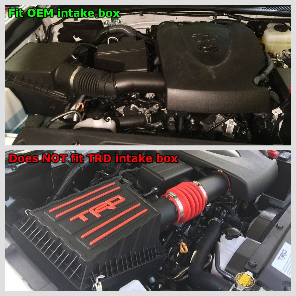 HPS Red Silicone Post MAF Air Intake Hose Kit For Toyota 16-23 Tacoma V6 N300 equipped with Standard Air Intake