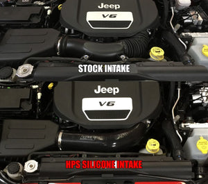 HPS Red Silicone Post MAF Air Intake Hose Kit Jeep 12-17 Wrangler 3.6L V6-Performance-BuildFastCar