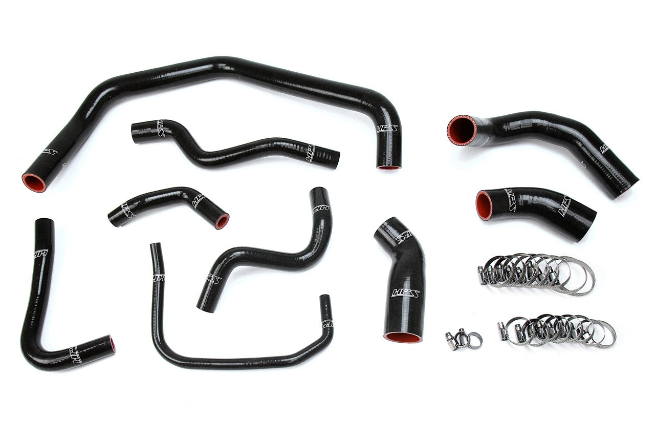 HPS Performance 57-1728-BLK Silicone Radiator Coolant Hose Kit For 03-04 Ford Mustang SVT Cobra 4.6L V8 Supercharged