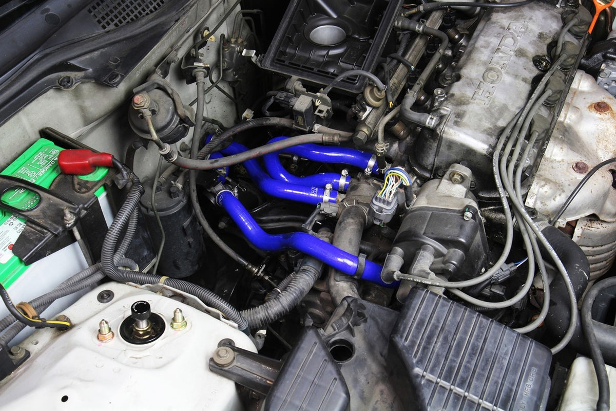 HPS Blue Silicone Heater Hose Kit for 1996-2000 Honda Civic CX DX LX 1.6L D16 SOHC