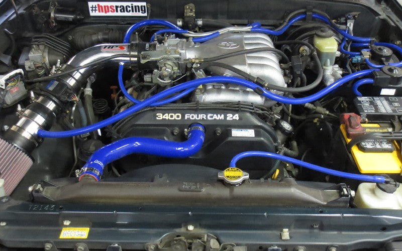 HPS Blue Silicone Radiator Hose Kit For Toyota 96-02 4Runner V6 3.4L-Hose Kits-BuildFastCar-57-1839-BLUE-1