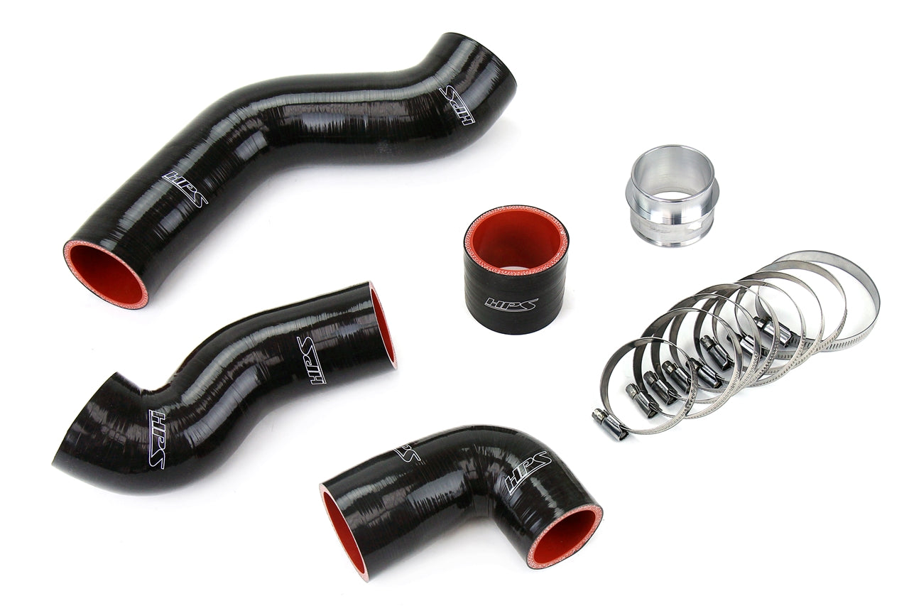 HPS Performance 57-1845-BLK Silicone Intercooler Hose Boots Kit For 99-06 VW Golf GTI MK4 1.8T Turbo AWP / 00-01 Golf MK4 1.8T