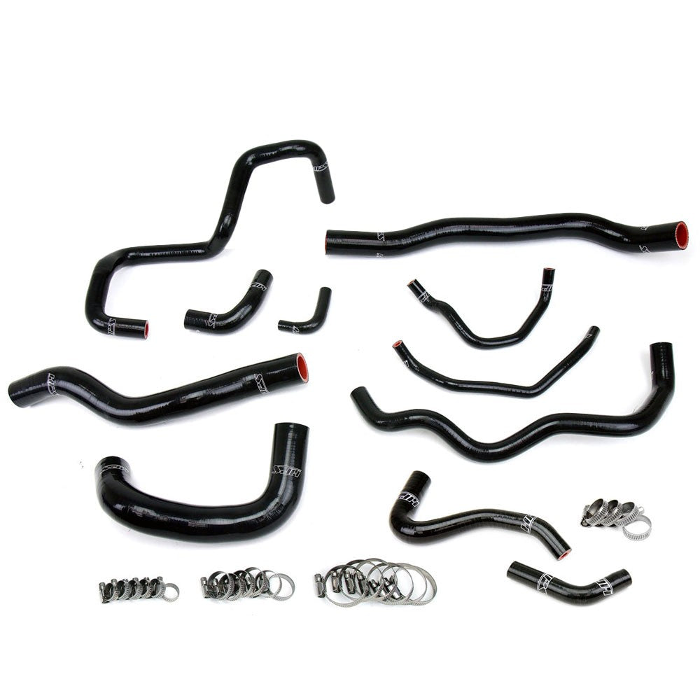 HPS Performance 57-1876-BLK Silicone Radiator/Oil Cooler/Ancillary Coolant Hose Kit For 06-07 Mazdaspeed 6 2.3L Turbo