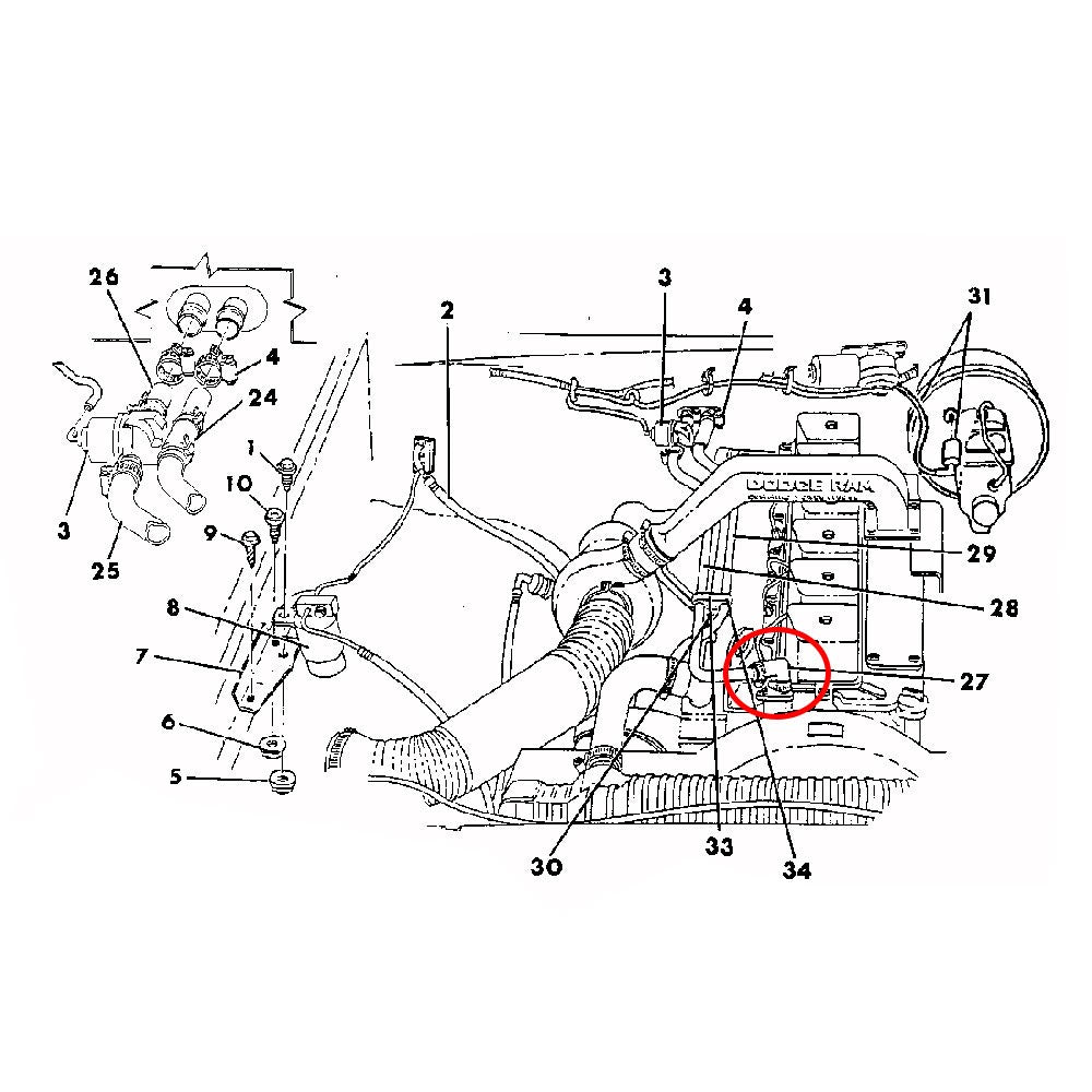 HPS 57-1881-RED Oil Cooler Hose Kit 90-93 Dodge D250 W250 B-series 5.9 57-1881-RED
