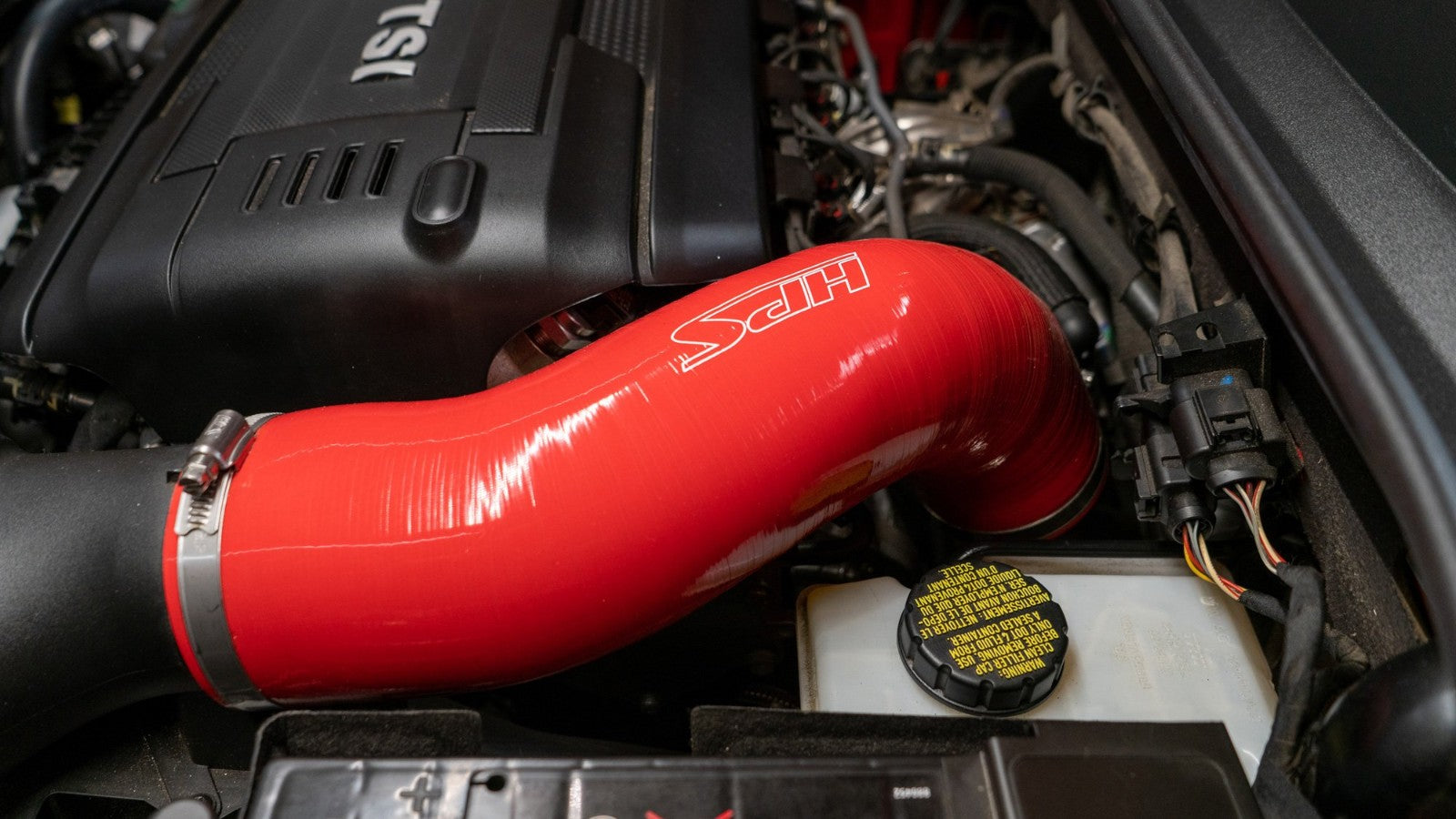 HPS Black Silicone Post MAF Air Intake Hose Kit For 15-21 Audi / Volkswagen 1.8T 2.0T