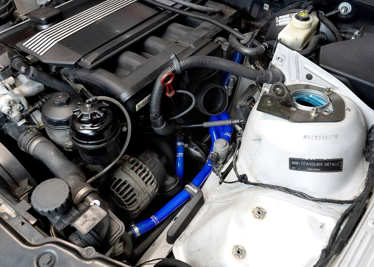 HPS Reinforced Silicone Blue Heater Hose Kit For BMW E46 3-Series M52TU/M54