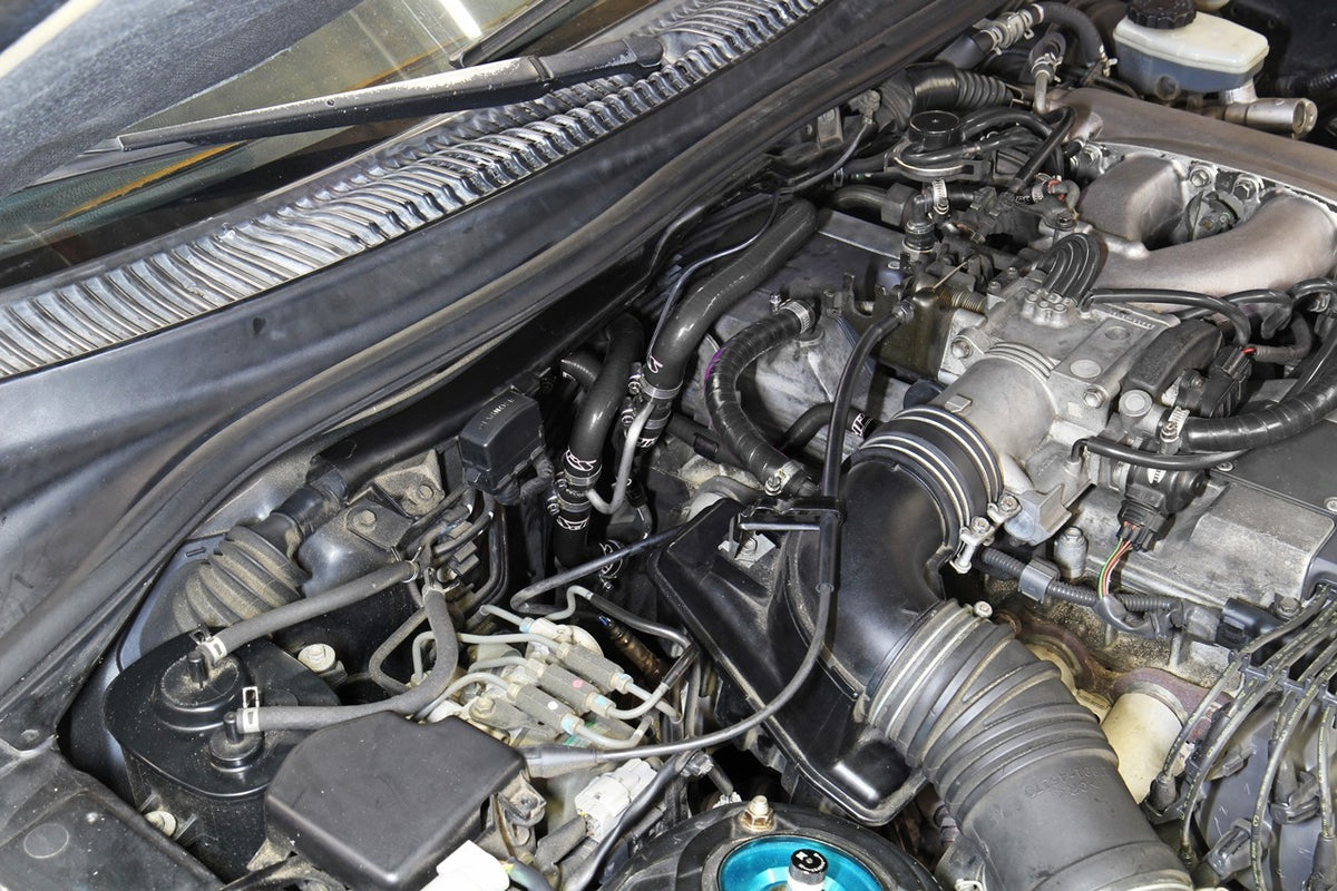 HPS Black Silicone Heater Hose Kit for 1993-1998 Toyota Supra 3.0L Non Turbo