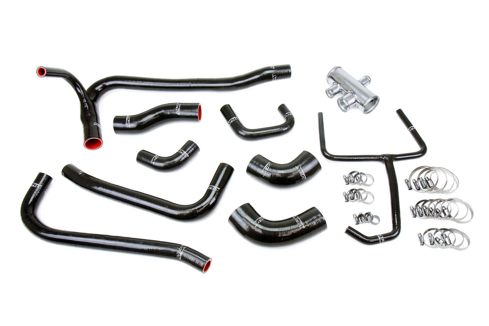 HPS Performance 57-2069-BLK Silicone Radiator Coolant Hose Kit For 07-14 Ford Mustang GT500 5.4L 5.8L Supercharged